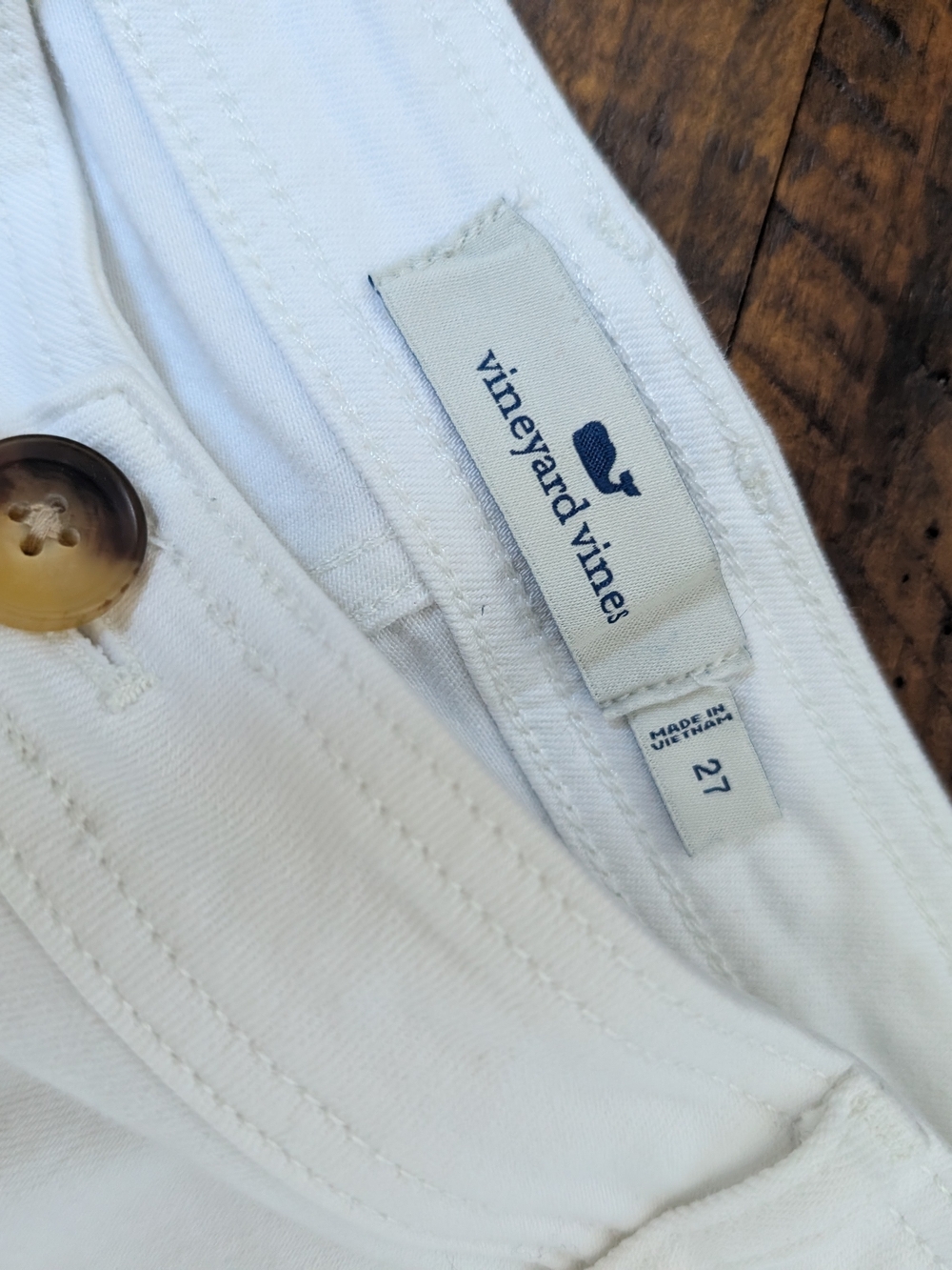Vineyard Vines Women’s High Rise Wide Leg White Jeans